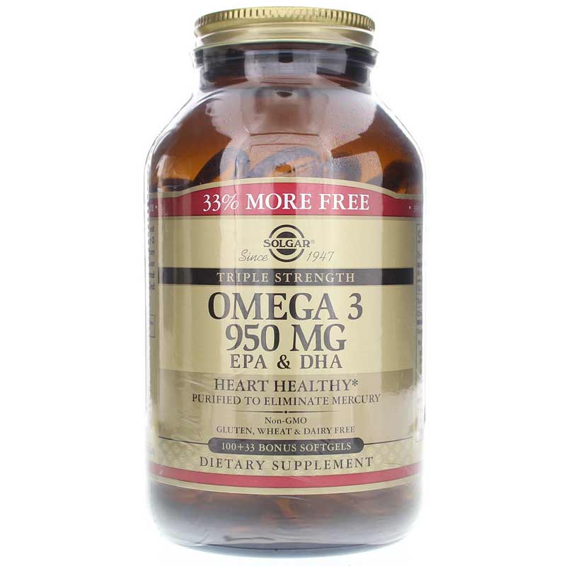 Solgar Triple Strength Omega 3 950 Mg EPA & DHA 133 Softgels