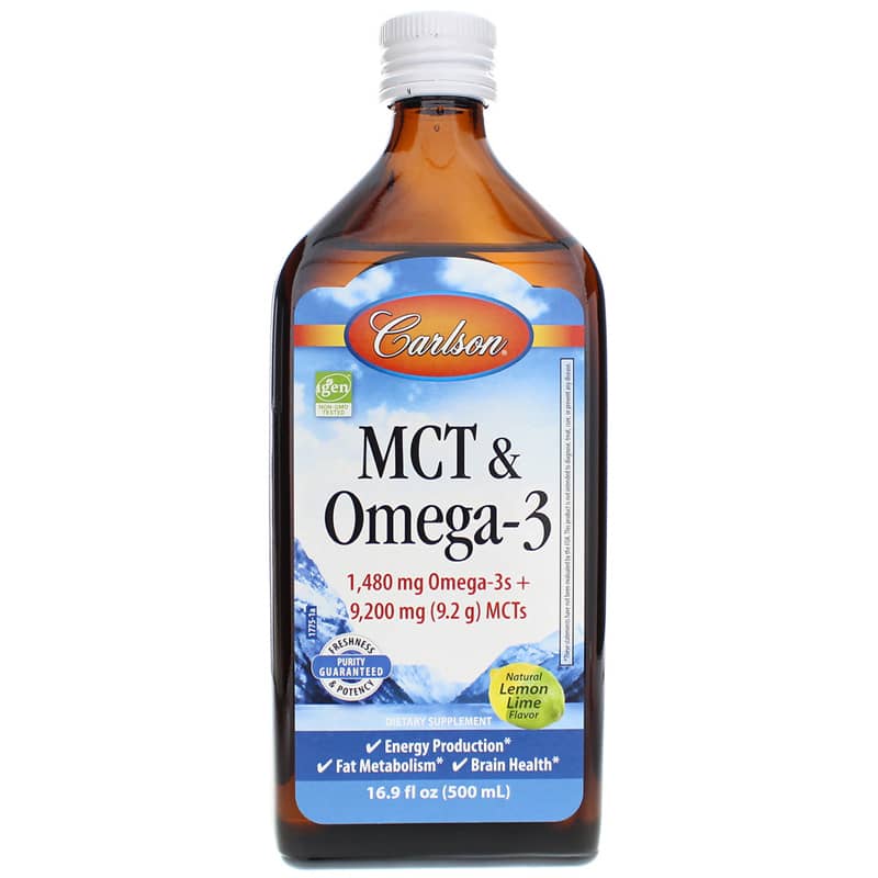 Carlson Labs MCT & Omega-3 Liquid 16.9 Oz