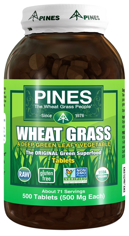 Pines - Wheat Grass Tabs 500 mg. - 500 Tablets