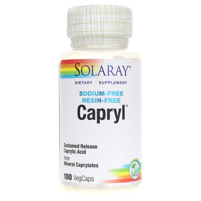 Solaray Capryl Sustained-Release Caprylic Acid 100 Veg Capsules