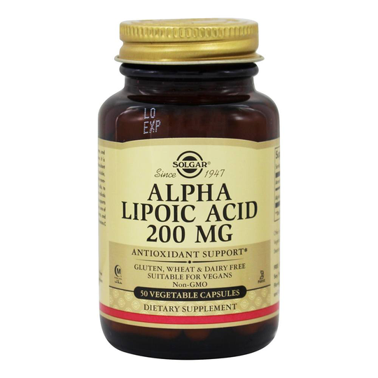 Solgar - Alpha Lipoic Acid 200 mg. - 50 Vegetarian Capsules