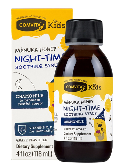 Comvita - Kids Night-Time Soothing Syrup with UMF 10 Manuka Honey Grape - 4 fl. oz.