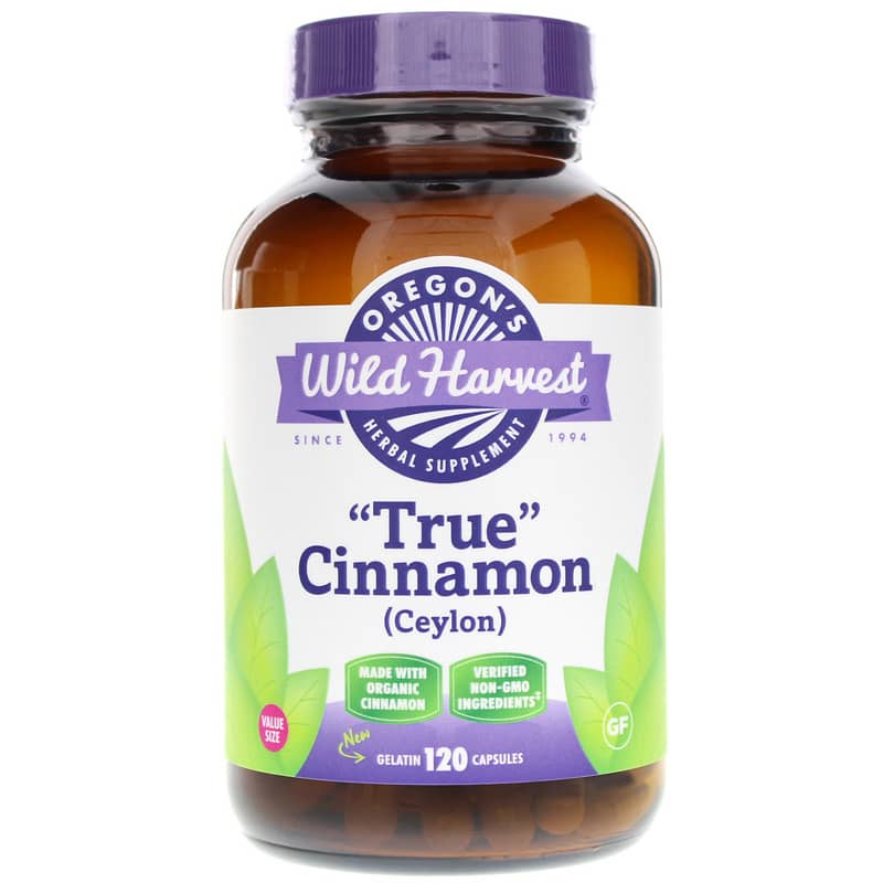 Oregons Wild Harvest True Cinnamon (Ceylon) 120 Gel Capsules