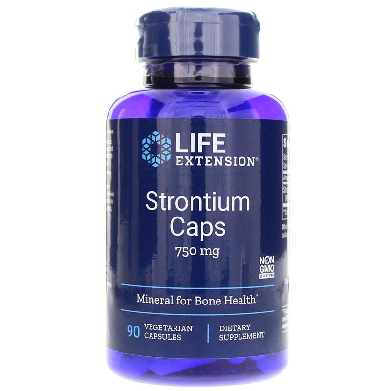 Life Extension Strontium Caps 750 Mg 90 Veg Capsules