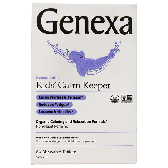 Genexa - Calm Keeper Organic Calming & Relaxation Vanilla Lavender - 60 Chewable Tablets