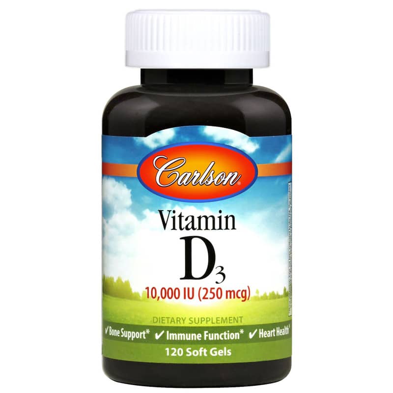 Carlson Labs Vitamin D3 10,000 IU 120 Softgels