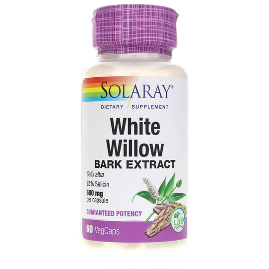 Solaray White Willow Bark Extract 600 Mg 60 Veg Capsules
