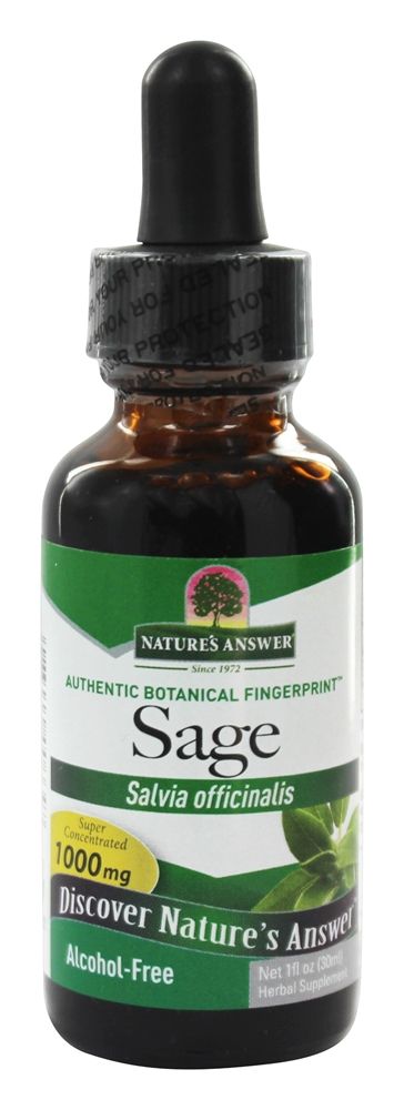 Nature's Answer - Sage Leaf Alcohol Free - 1 fl. oz.