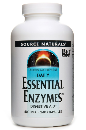 Source Naturals - Daily Essential Enzymes 500 mg. - 240 Capsules
