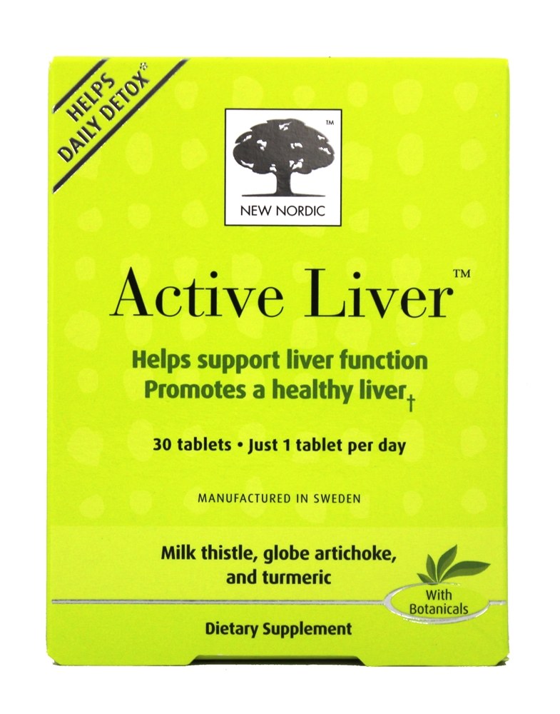 New Nordic - Active Liver Milk Thistle Globe Artichoke Turmeric and Choline - 30 Tablets
