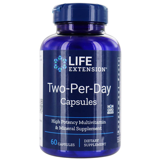 Life Extension - Two-Per-Day Capsule High Potency Multivitamin & Mineral Supplement - 60 Capsules