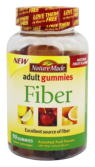Nature Made - Fiber Adult Gummies Assorted - 90 Gummies