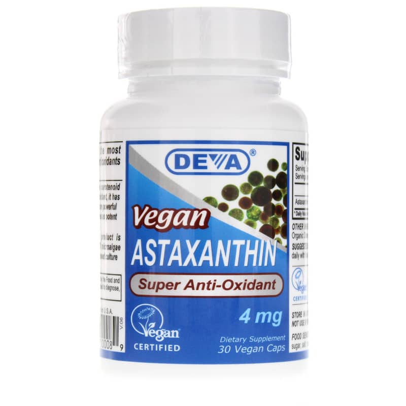 Deva Nutrition Vegan Astaxanthin 30 Veg Tablets