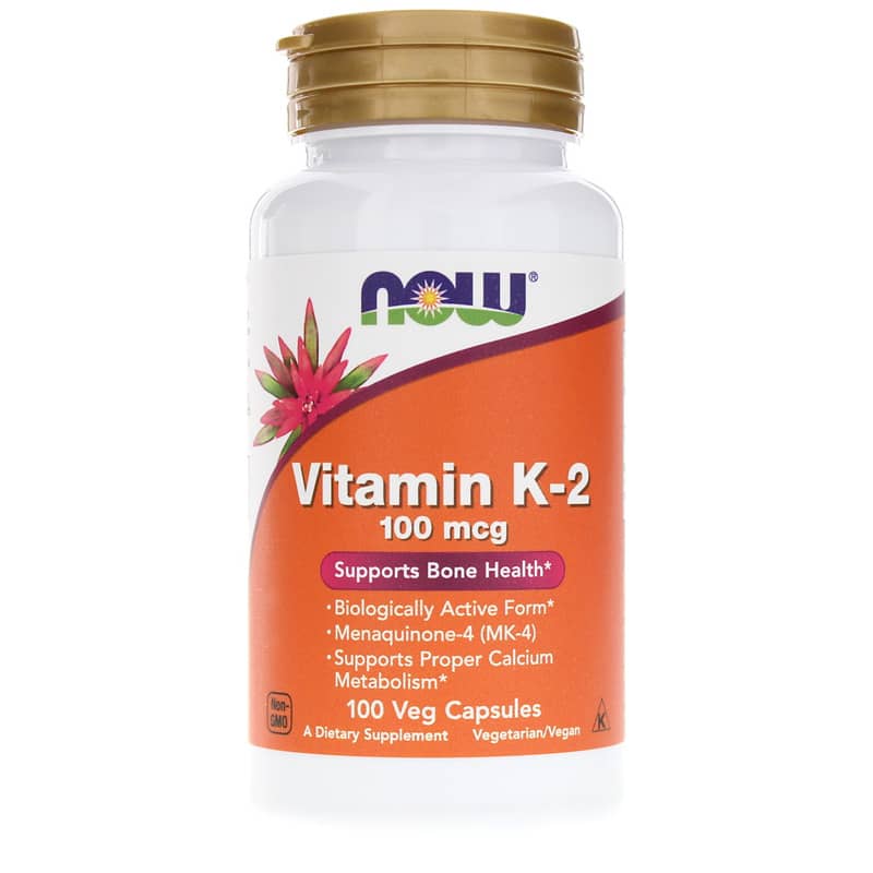 NOW Foods Vitamin K-2 100 Mcg 100 Veg Capsules