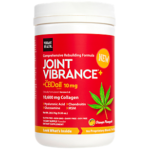 Joint Vibrance with CBD Oil Hemp Extract & Collagen Powder - 10 MG - Orange Pineapple (14 Servings)