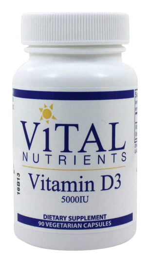 Vital Nutrients - Vitamin D3 5000 IU - 90 Vegetarian Capsules