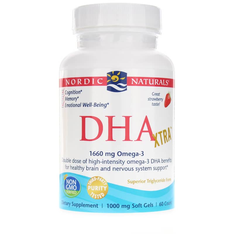 Nordic Naturals DHA Xtra Strawberry 60 Softgels