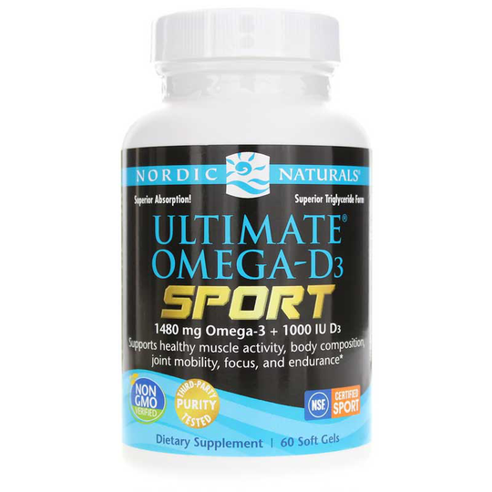 Nordic Naturals Ultimate Omega-D3 Sport 60 Softgels