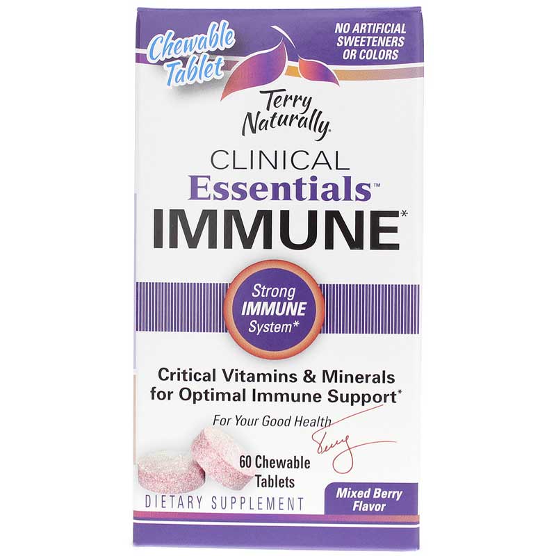 Terry Naturally Clinical Essentials Immune Chewable 60 Chewable Tablets