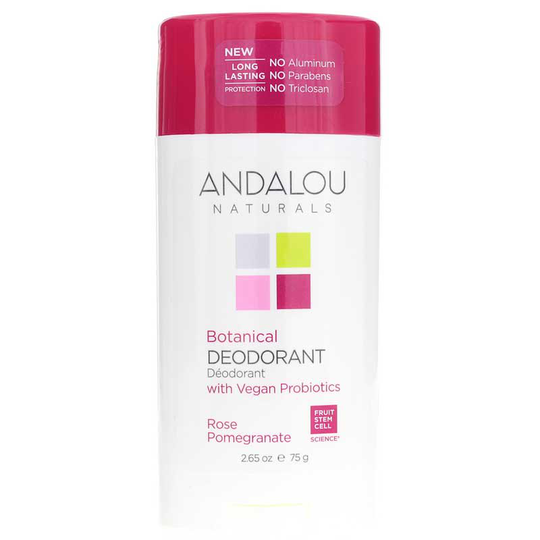 Andalou Naturals Botanical Deodorant Rose Pomegranate 2.65 Oz