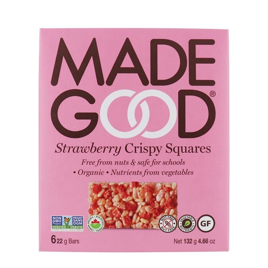 Made Good - Organic Crispy Squares Strawberry - 6 Bars