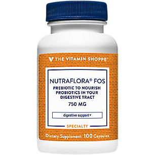 Nutra Flora FOS Prebiotic - Digestive Support - 750 MG (100 Capsules)