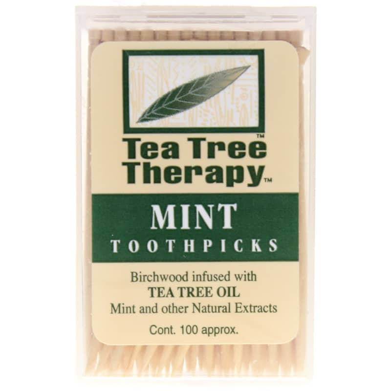 Tea Tree Therapy Toothpicks With Tea Tree Oil Mint 100 Piece(s)