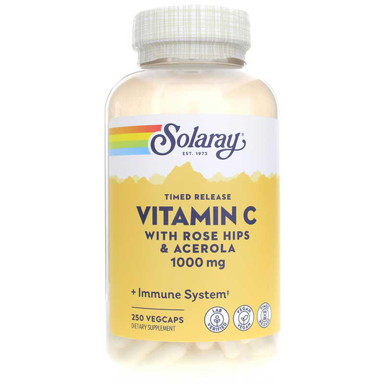 Solaray Vitamin C 1000 Mg Timed-Release Formula 250 Veg Capsules