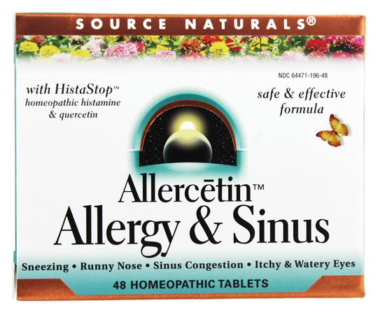 Source Naturals - Allercetin Allergy & Sinus With HistaStop - 48 Tablets