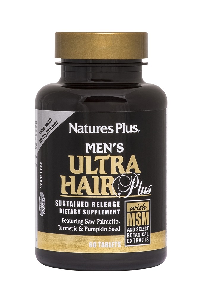 Natures Plus - Men's Ultra Hair Plus with MSM Sustained Release Tablets - 60 Tablets