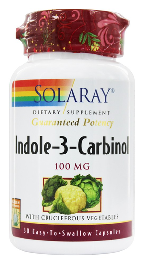 Solaray - Guaranteed Potency Indole 3 Carbinol 100 mg. - 30 Capsules