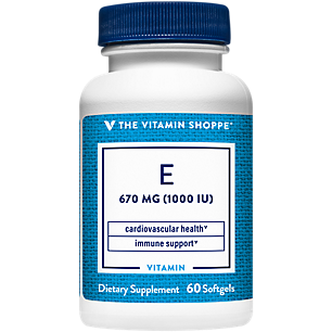 Vitamin E - Promotes Cardiovascular Health & Immune Support - 1,000 IU (60 Softgels)