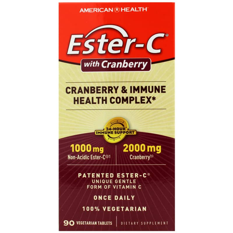 American Health Ester-C Cranberry & Immune Health Complex 90 Veg Tablets