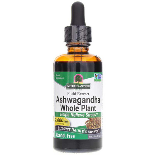Natures Answer Ashwagandha Whole Plant Alcohol-Free 2 Oz