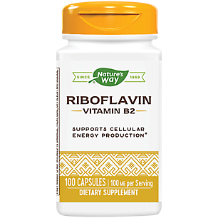 Vitamin B2 (Riboflavin) - Supports Cellular Energy Production - 100 MG (100 Capsules)