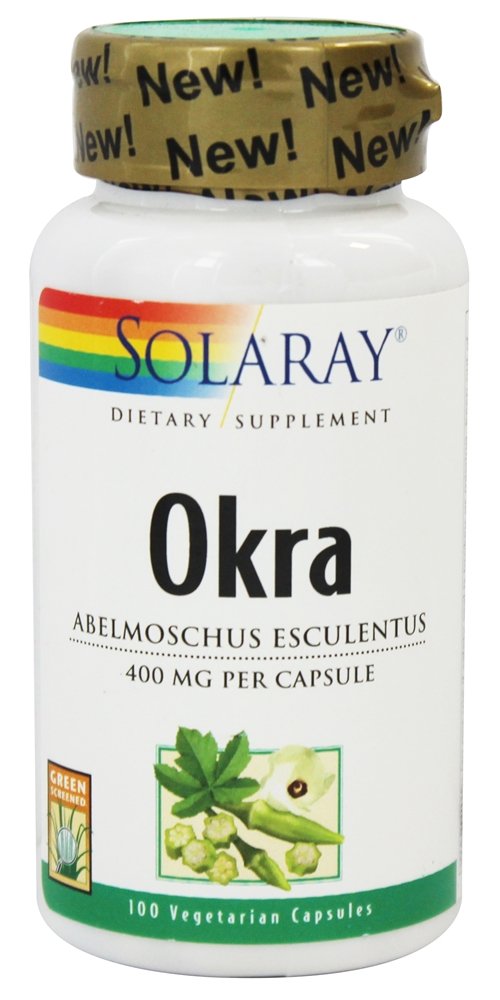Solaray - Okra 400 mg. - 100 Vegetarian Capsules