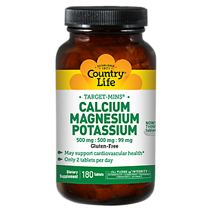Calcium Magnesium Potassium - Supports Cardiovascular Health - 500 MG (180 Tablets)