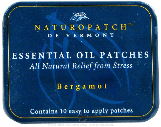 Natural Patches of Vermont - Calming Stress Formula Essential Oil Body Patches Bergamot - 10 Patch(es) Formerly Naturopatch
