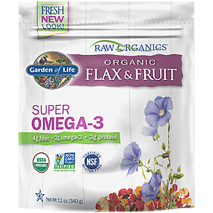 Raw Organic Flax Seed & Fruit with Super Omega-3s (24 Servings)