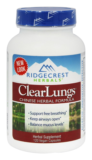 Ridgecrest Herbals - ClearLungs Chinese Herbal Formula - 120 Vegan Caps