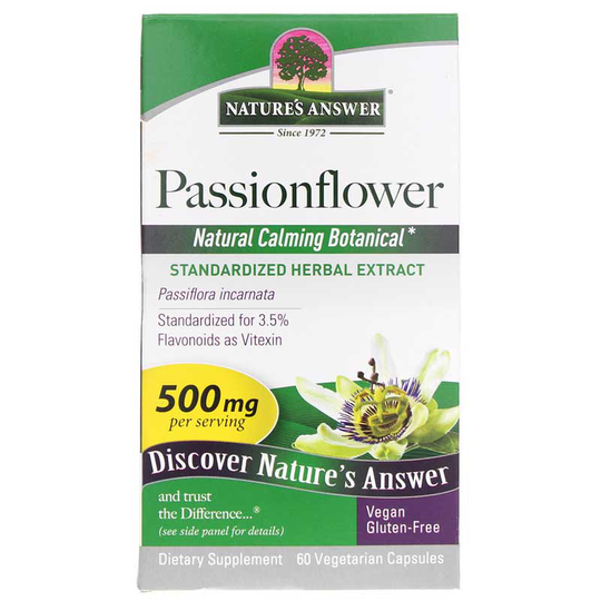 Natures Answer Passionflower Standardized 60 Veg Capsules