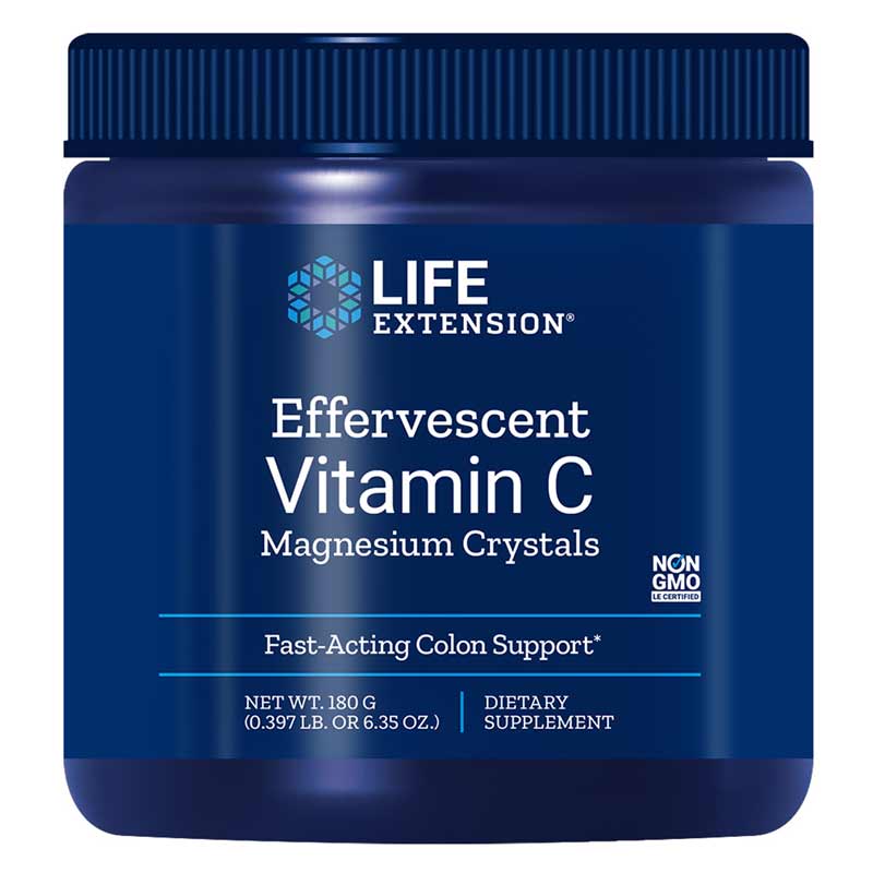 Life Extension Effervescent Vitamin C Magnesium Crystals 6.35 Oz