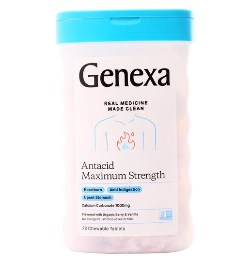 Genexa - Antacid Maximum Strength - 72 Chewable Tablets