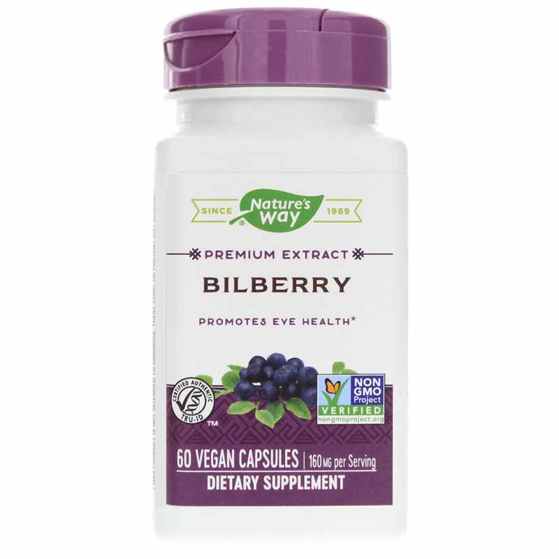 Natures Way Bilberry Extract 60 Veg Capsules