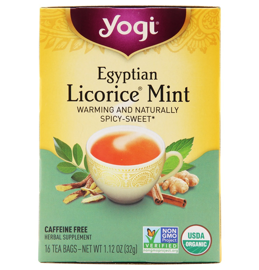 Yogi Tea - Organic Egyptian Licorice Mint Caffeine Free - 16 Tea Bags