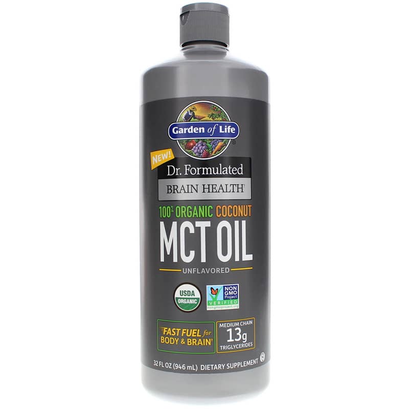 Garden of Life Dr. Formulated Brain Health Organic Coconut MCT Oil 32 Oz