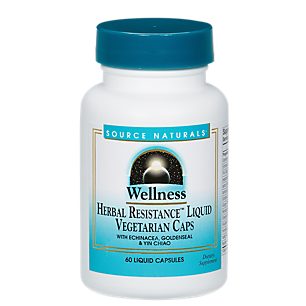Wellness Herbal Resistance with Echinacea, Goldenseal & Yin Chiao (60 Liquid Capsules)
