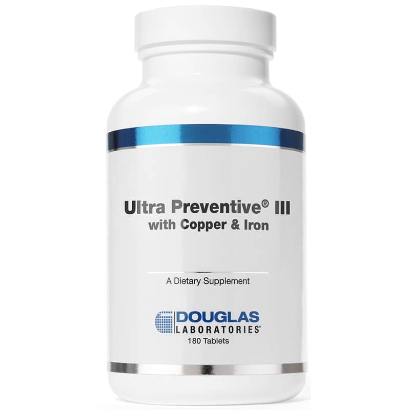 Douglas Laboratories Ultra Preventive III Multivitamin with Copper & Iron 180 Tablets