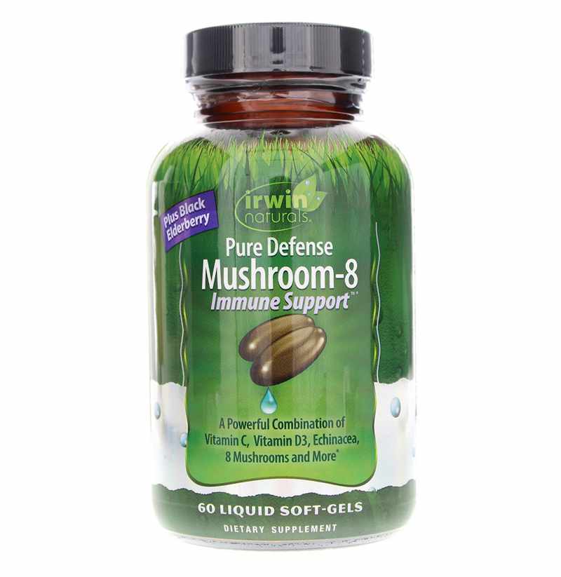 Irwin Naturals Pure Defense Mushroom-8 60 Liquid Softgels