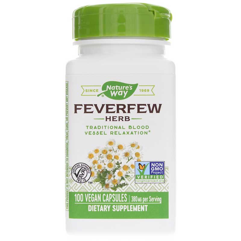 Natures Way Feverfew Herb 380 Mg 100 Vegan Capsules